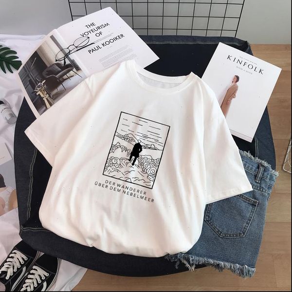 harajuku divertente disegno in bianco women e nero di van gogh stampa a maniche corte t shirt chic large, White
harajuku divertente disegno in bianco women e nero di van gogh stampa a maniche corte t shirt chic large, White