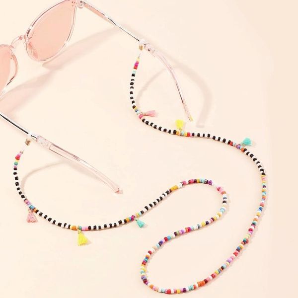 sunglasses frames beaded anti-lost lanyard colorful rice bead mask chain necklace tassel hanging neck glasses chains rope accessories, Silver
sunglasses frames beaded anti-lost lanyard colorful rice bead mask chain necklace tassel hanging neck glasses chains rope accessories, Silver