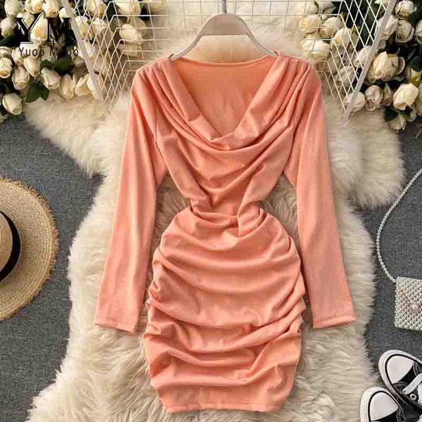 yuoomuoo 2021 autumn women ruched mini bodycon dress long sleeve hip package sheath vestidos party club low chest outfits casual dresse, Black;gray
yuoomuoo 2021 autumn women ruched mini bodycon dress long sleeve hip package sheath vestidos party club low chest outfits casual dresse, Black;gray