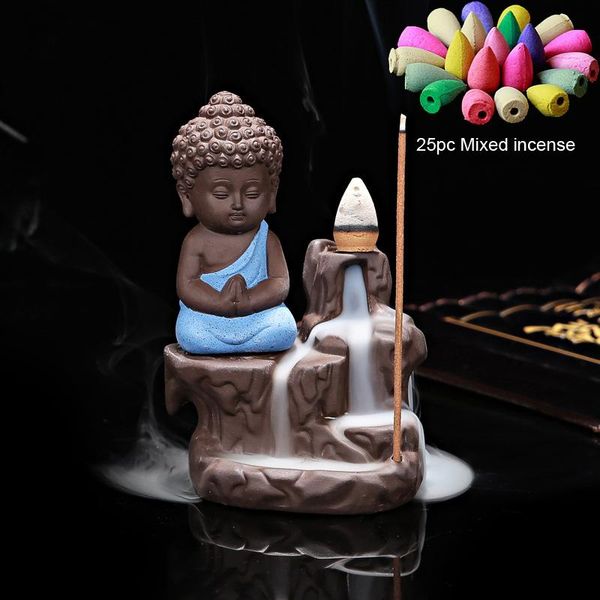 fragrance lamps 25pcs incense blue tathagata backflow burner holder set little monk pottery buddha yixing tea pet creative home decor
fragrance lamps 25pcs incense blue tathagata backflow burner holder set little monk pottery buddha yixing tea pet creative home decor