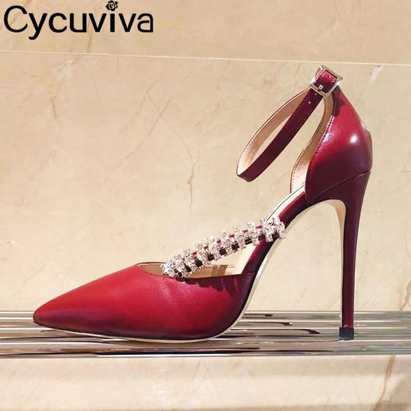 spring crystal high heel pumps women wine red leather ankle strap wedding shoes runway pointied toe party dress woman, Black
spring crystal high heel pumps women wine red leather ankle strap wedding shoes runway pointied toe party dress woman, Black