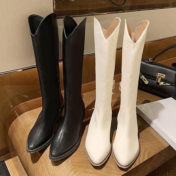boots women knee high female zip low heels shoes for pointed toe non slip platform modern lady footwear 2021, Black
boots women knee high female zip low heels shoes for pointed toe non slip platform modern lady footwear 2021, Black