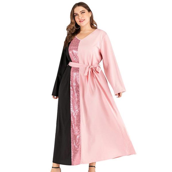 casual dresses v-neck color patchwork women dress high waist lace up long sleeve spring fall maxi with sashes ta6265, Black;gray
casual dresses v-neck color patchwork women dress high waist lace up long sleeve spring fall maxi with sashes ta6265, Black;gray