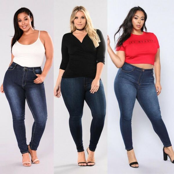 overweight plus size stretch women jean denim skinny pencil pants plump female high waist trousers, Blue
overweight plus size stretch women jean denim skinny pencil pants plump female high waist trousers, Blue