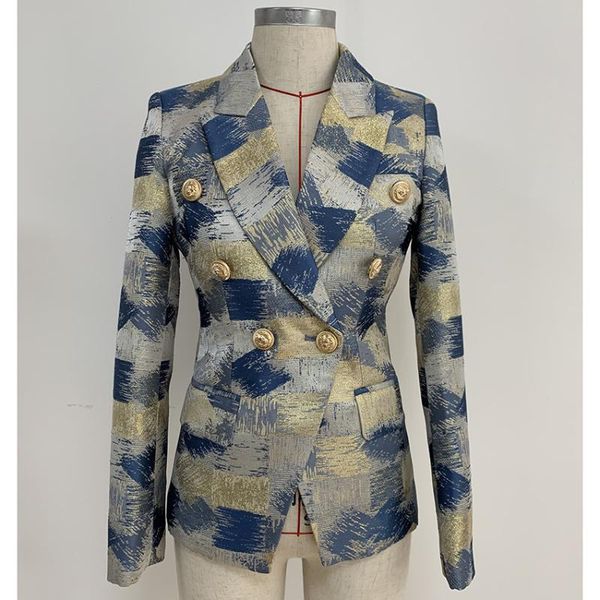 women's suits & blazers stylish 2021 designer blazer lion buttons double breasted colo block jacquard jacket outer wear, White;black
women's suits & blazers stylish 2021 designer blazer lion buttons double breasted colo block jacquard jacket outer wear, White;black