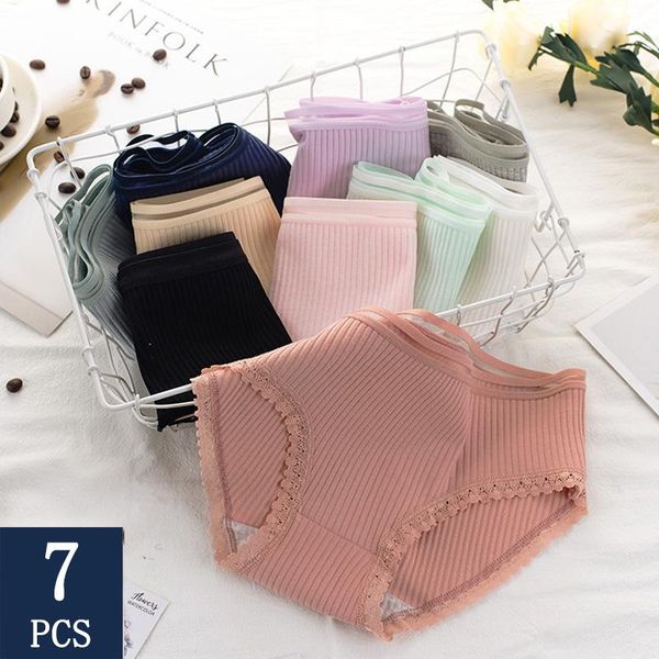 women's panties 7 pcs underwear 100% cotton pants soft briefs femineity young girls lingeries breathable intimates, Black;pink
women's panties 7 pcs underwear 100% cotton pants soft briefs femineity young girls lingeries breathable intimates, Black;pink