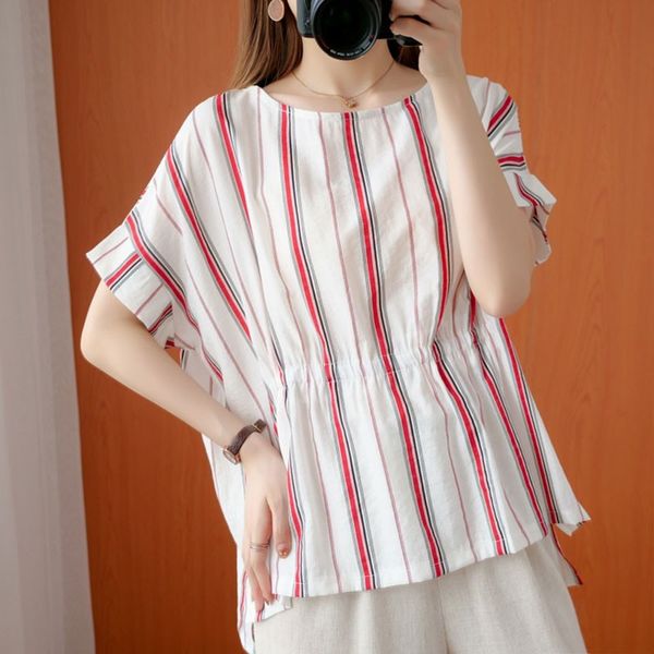 oversized women cotton linen casual t-shirts new arrival summer simple style vintage striped loose female tees s3719 210412, White
oversized women cotton linen casual t-shirts new arrival summer simple style vintage striped loose female tees s3719 210412, White