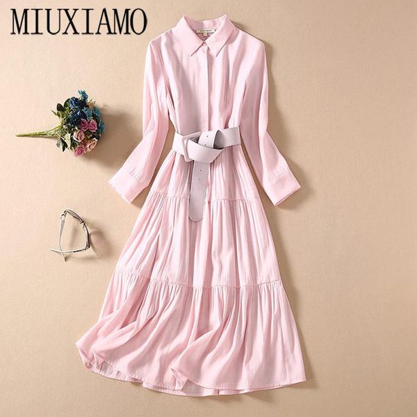 est fashion runway long dress women sleeve stripe retro art pink designer with belt casual dresses, Black;gray
est fashion runway long dress women sleeve stripe retro art pink designer with belt casual dresses, Black;gray