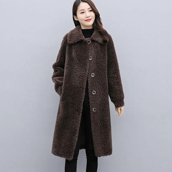 women's fur & faux m-4xl plus size imitate coat long 2021 autumn/winter korean straight lamb wool brown, Black
women's fur & faux m-4xl plus size imitate coat long 2021 autumn/winter korean straight lamb wool brown, Black