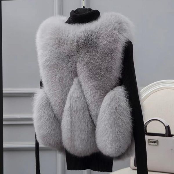 women's fur & faux women 2021 autumn winter vest female fashion artificial sleeveless vests ladies casual warm waistcoats a604, Black
women's fur & faux women 2021 autumn winter vest female fashion artificial sleeveless vests ladies casual warm waistcoats a604, Black