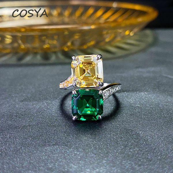 emerald citrine finger rings fine jewelry adjustable square 100% 925 sterling silver high carbon diamond bridal bands gift cluster, Golden;silver
emerald citrine finger rings fine jewelry adjustable square 100% 925 sterling silver high carbon diamond bridal bands gift cluster, Golden;silver