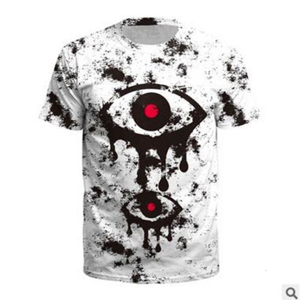 fashion trend men's short-sleeved red eyes print tshirt europen and american punk 3d printed round collar t-shirts, White;black
fashion trend men's short-sleeved red eyes print tshirt europen and american punk 3d printed round collar t-shirts, White;black