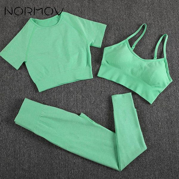 yoga outfit normov 3pcs seamless fitness set push up sportswear solid sport bra short sleeve leggings gym suits
yoga outfit normov 3pcs seamless fitness set push up sportswear solid sport bra short sleeve leggings gym suits