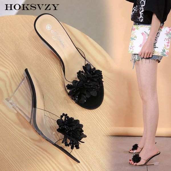 women sandals slope summer 2021 crystal transparent high heels rhinestone heel drag lfd, Black
women sandals slope summer 2021 crystal transparent high heels rhinestone heel drag lfd, Black