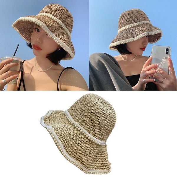 wide brim hats chic straw sun hat packable pearl beaded foldable travel seaside companion reduce uv harm, Blue;gray
wide brim hats chic straw sun hat packable pearl beaded foldable travel seaside companion reduce uv harm, Blue;gray