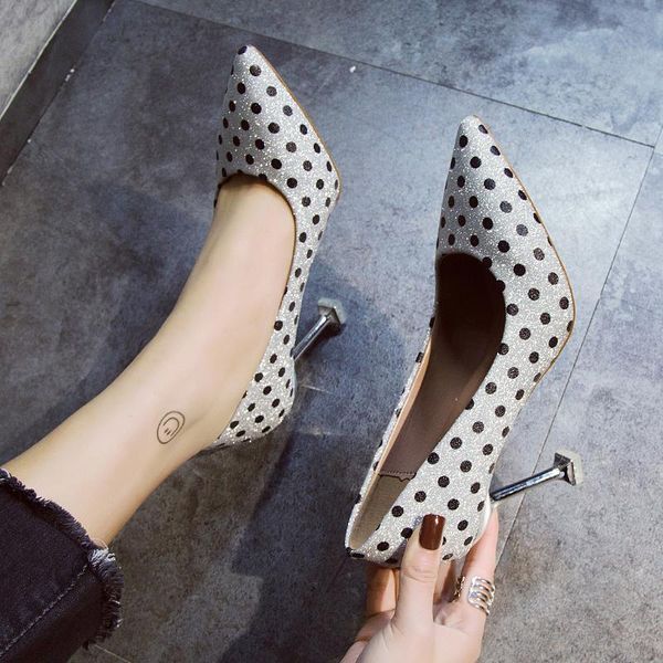 dress shoes 2021 ladies heels office thin fashion joker comfort pointed slip-on toe polka dot w32-40, Black
dress shoes 2021 ladies heels office thin fashion joker comfort pointed slip-on toe polka dot w32-40, Black