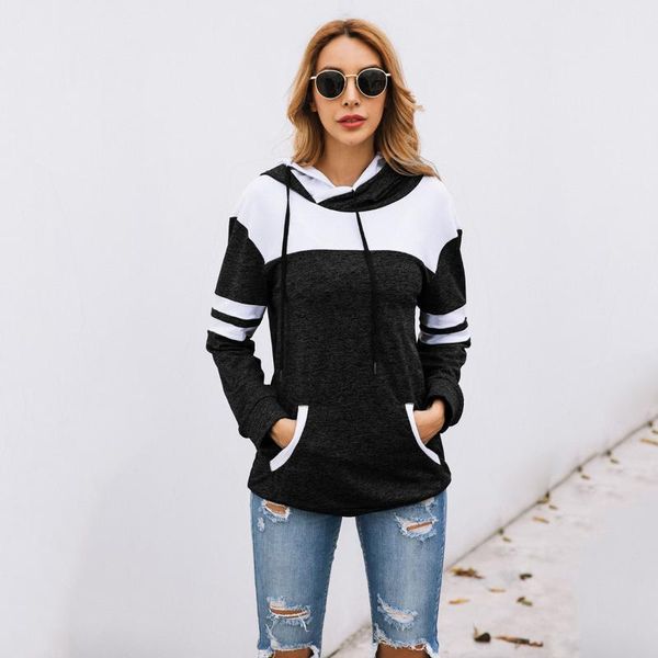 women's hoodies & sweatshirts casual slim colour stitching women thick warm autumn winter clothing pockets fleece cotton hoodie female, Black
women's hoodies & sweatshirts casual slim colour stitching women thick warm autumn winter clothing pockets fleece cotton hoodie female, Black