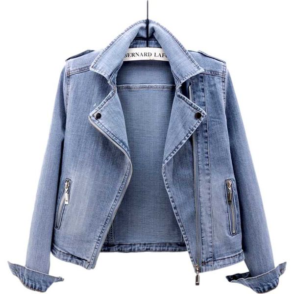 women's jackets autumn fashion elasticity vintage denim jacket women plus size slim suit collar long sleeve short jeans coat female 3xl, Black;brown
women's jackets autumn fashion elasticity vintage denim jacket women plus size slim suit collar long sleeve short jeans coat female 3xl, Black;brown