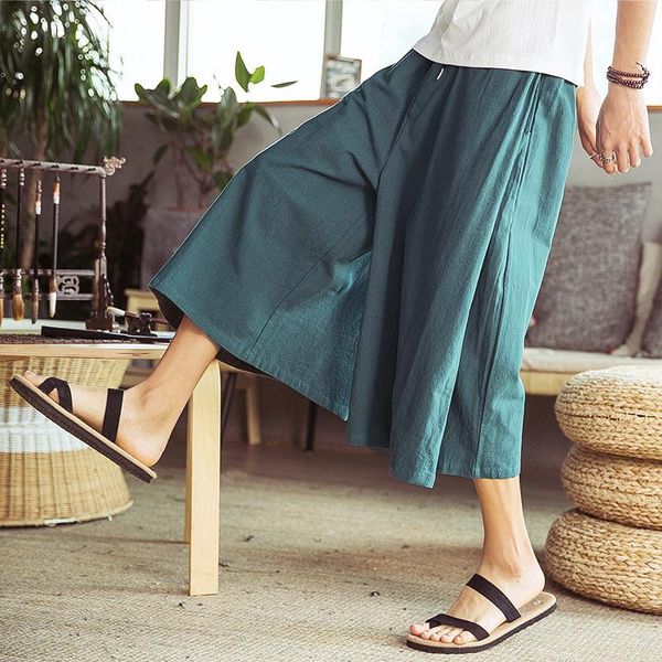 men's shorts summer loose 8-point pants retro style male fattening capris streetwear wide leg trousers, White;black
men's shorts summer loose 8-point pants retro style male fattening capris streetwear wide leg trousers, White;black