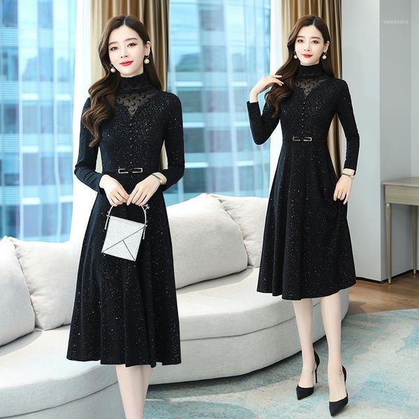 casual dresses autumn winter women dress black turtleneck shiny moon print single breasted party vestidos office ladies work long, Black;gray
casual dresses autumn winter women dress black turtleneck shiny moon print single breasted party vestidos office ladies work long, Black;gray