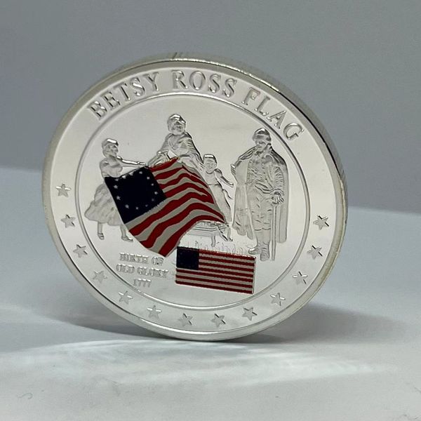 10 pcs classic coin betsy ross flag badge other arts and crafts 1 oz silver gold plated 40 mm decoration souvenir coins with hard plastic ca
10 pcs classic coin betsy ross flag badge other arts and crafts 1 oz silver gold plated 40 mm decoration souvenir coins with hard plastic ca