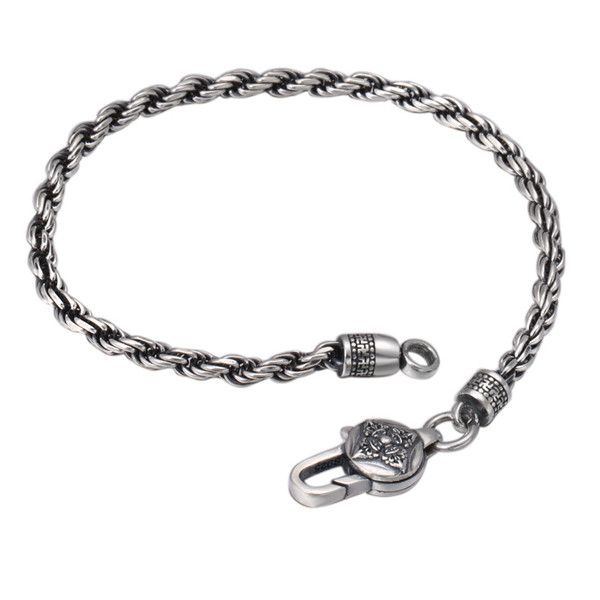 quality 925 sterling silver braided link chain bracelets american european antique handmade vintage designer luxury jewelry accessories gift, Black
quality 925 sterling silver braided link chain bracelets american european antique handmade vintage designer luxury jewelry accessories gift, Black