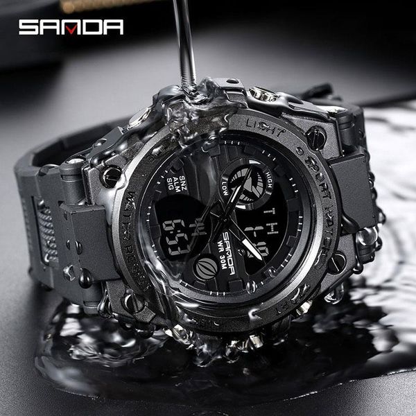 wristwatches drop watch men watches male wrist for clock sport waterproof wristwatch dual display hours sanda brand #739, Slivery;brown
wristwatches drop watch men watches male wrist for clock sport waterproof wristwatch dual display hours sanda brand #739, Slivery;brown