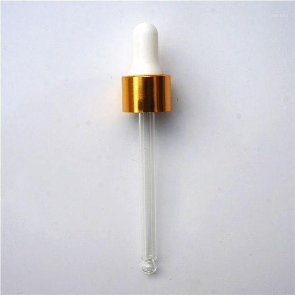 storage bottles & jars 5/10/20pcs 5-100ml essential oil cap black/gold/silver circle size18/410 cover metal ring lid with glass dropper pipe