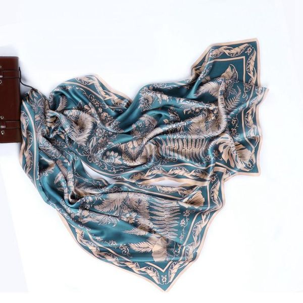 scarves 100% silk scarf women leaf printed design classic square 110*110cm handmade hemming elegant neckerchief fashion, Blue;gray
scarves 100% silk scarf women leaf printed design classic square 110*110cm handmade hemming elegant neckerchief fashion, Blue;gray