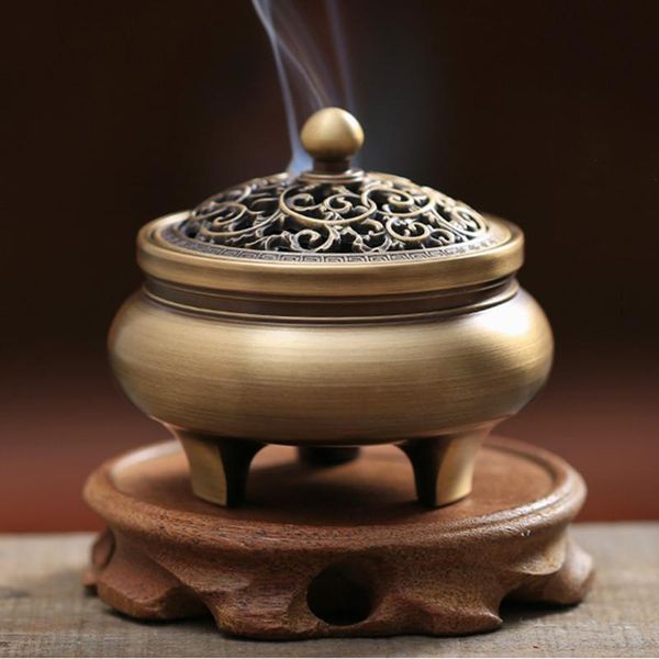 fragrance lamps household copper incense burner indoor three-foot natural coil censer holder home decoration
fragrance lamps household copper incense burner indoor three-foot natural coil censer holder home decoration