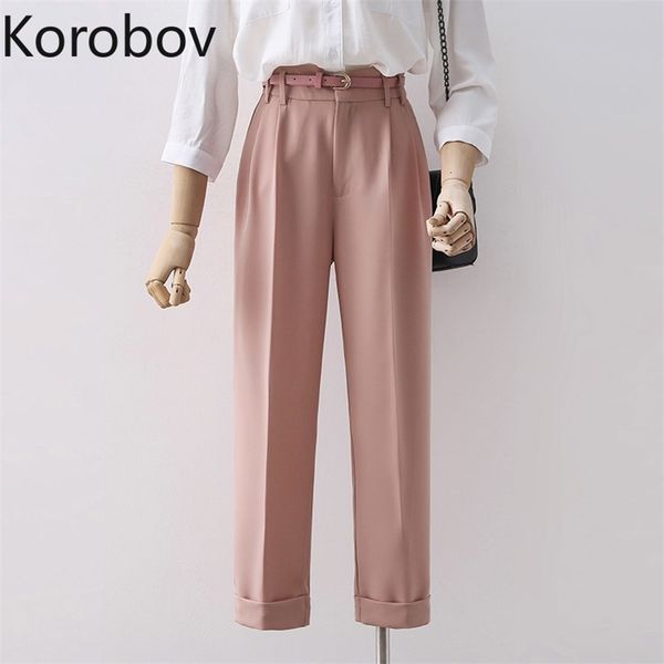 korobov new arrival korean ol joggers femme vintage chic high waist women trousers autumn streetwear harajuku harem pants 210430, Black;white
korobov new arrival korean ol joggers femme vintage chic high waist women trousers autumn streetwear harajuku harem pants 210430, Black;white