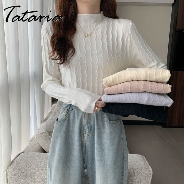 spring ruffles sweater turtleneck ruched women sall-match high elastic solid female slim knitted pullovers 210514, White;black
spring ruffles sweater turtleneck ruched women sall-match high elastic solid female slim knitted pullovers 210514, White;black
