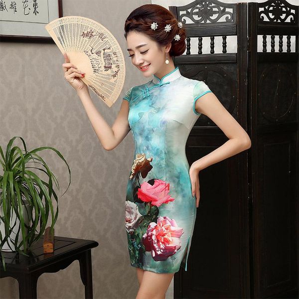 large flower chinese nation traditional dress women short qipao female tang suit cheongsam for evening party 18 ethnic clothing, Red
large flower chinese nation traditional dress women short qipao female tang suit cheongsam for evening party 18 ethnic clothing, Red