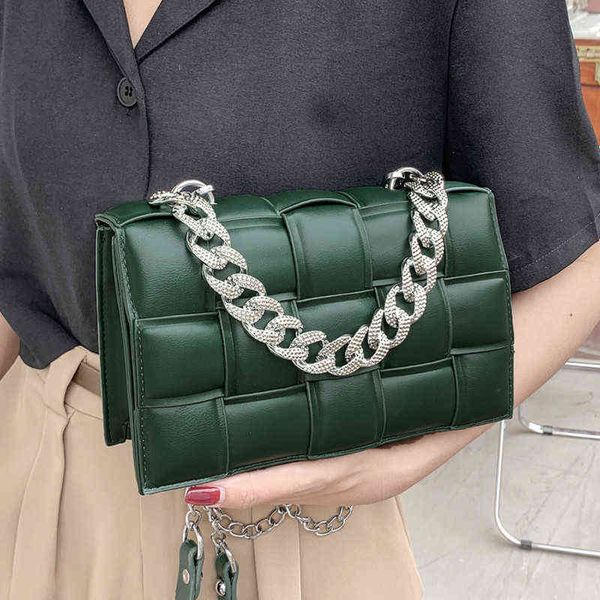 shopping bags green weave women s tote luxury leather woven shoulder chain plaid crossbody handbags ladys small flap messenger sac 220314
shopping bags green weave women s tote luxury leather woven shoulder chain plaid crossbody handbags ladys small flap messenger sac 220314