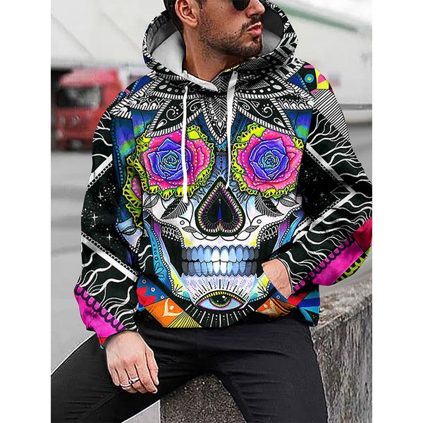 color skull pattern men s 3d printing hoodie visual impact party punk goth round neck sweater hoodie, Black
color skull pattern men s 3d printing hoodie visual impact party punk goth round neck sweater hoodie, Black