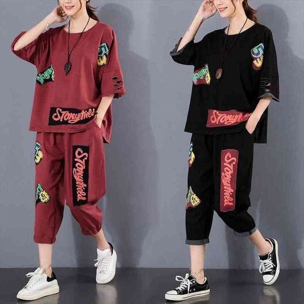 korean style tracksuit women two piece set summer clothes fashion print pullover and pants leisure suits casual womens sets, White
korean style tracksuit women two piece set summer clothes fashion print pullover and pants leisure suits casual womens sets, White