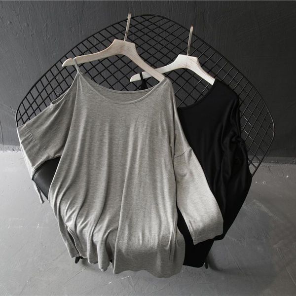 women's t-shirt 2021 summer off shoulder women t-shirts loose long sleeved over size lady night club & tees female solid, White
women's t-shirt 2021 summer off shoulder women t-shirts loose long sleeved over size lady night club & tees female solid, White