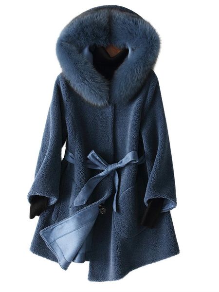 women's fur & faux tide women winter real overcoat sheep shearing lady casual warm natural genuine lamb 100% wool hooded coat, Black
women's fur & faux tide women winter real overcoat sheep shearing lady casual warm natural genuine lamb 100% wool hooded coat, Black