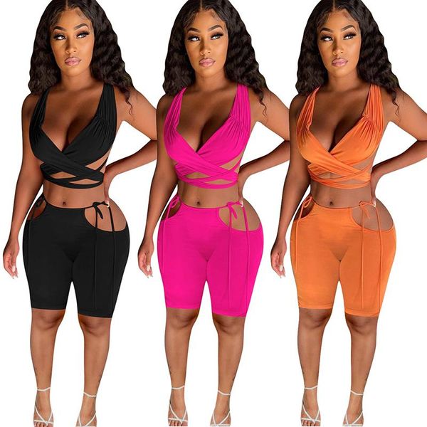 women's tracksuits women two-piece clothes set solid color deep v-neck sleeveless crop and hollow out shorts sets summer female tracks, Gray
women's tracksuits women two-piece clothes set solid color deep v-neck sleeveless crop and hollow out shorts sets summer female tracks, Gray