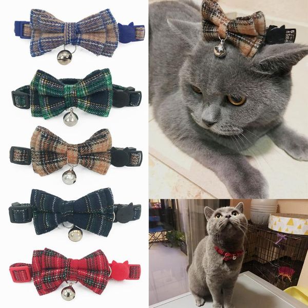pet cat england syle bowtie collar cats bow tie with bell lattice type necktie for small puppy kitty accessory collars & leads
pet cat england syle bowtie collar cats bow tie with bell lattice type necktie for small puppy kitty accessory collars & leads