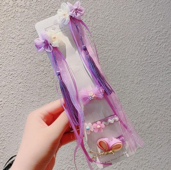 hair accessories lovely hanfu 5 pcs/set kids children purple hairpins barrettes baby fabric bow flower headwear clips girls, Slivery;white
hair accessories lovely hanfu 5 pcs/set kids children purple hairpins barrettes baby fabric bow flower headwear clips girls, Slivery;white