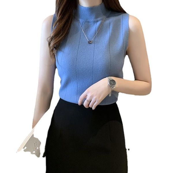 women's tanks & camis spring and summer half high neck bottoming shirt slim sleeveless knit sweater with a vest tank women, White
women's tanks & camis spring and summer half high neck bottoming shirt slim sleeveless knit sweater with a vest tank women, White