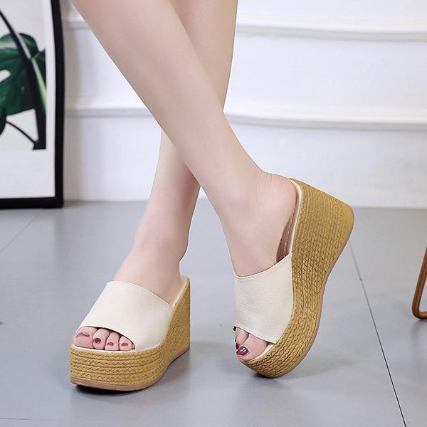 slippers platform wedge open toe womens mules with heels 9cm beach women summer casual leather flip flops woman socofy, Black
slippers platform wedge open toe womens mules with heels 9cm beach women summer casual leather flip flops woman socofy, Black