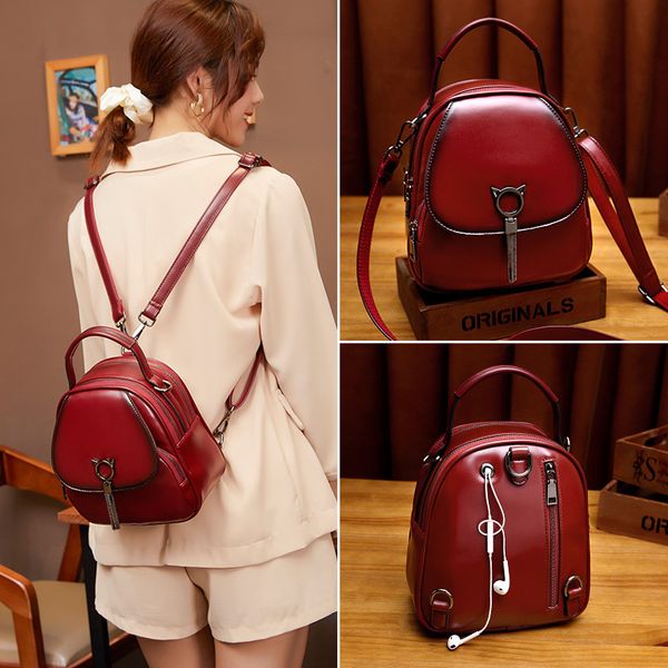 oil wax skin women's bag korean version 2021 new double shoulder small backpack easy to carry multi-purpose single shoulder messenger b
oil wax skin women's bag korean version 2021 new double shoulder small backpack easy to carry multi-purpose single shoulder messenger b