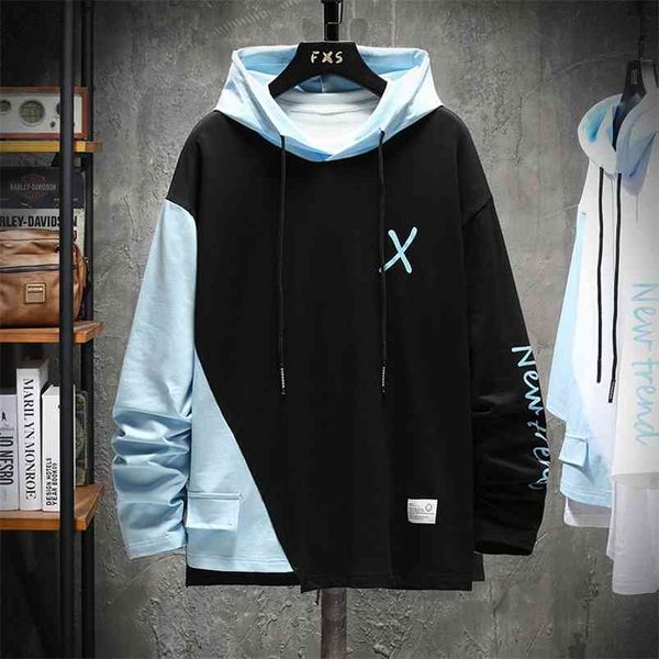 hoodie men pullover men's colorblocked quality fashion sweatshirts mens patchwork plus size 6xl 7xl 210730, Black
hoodie men pullover men's colorblocked quality fashion sweatshirts mens patchwork plus size 6xl 7xl 210730, Black