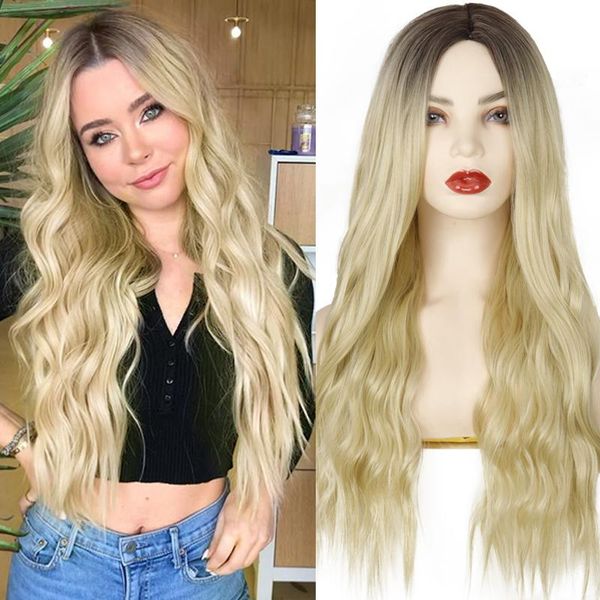 synthetic wigs azqueen long wavy womens wig natural middle part hair ombre platinum/blonde/black heat resistant for women
synthetic wigs azqueen long wavy womens wig natural middle part hair ombre platinum/blonde/black heat resistant for women