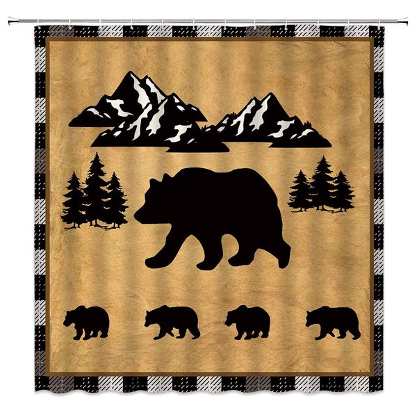 bear shower curtain old nostalgic wildlife forest mountain scenery in the plaid decor farmhouse vintage art,fabric bathroom set
bear shower curtain old nostalgic wildlife forest mountain scenery in the plaid decor farmhouse vintage art,fabric bathroom set