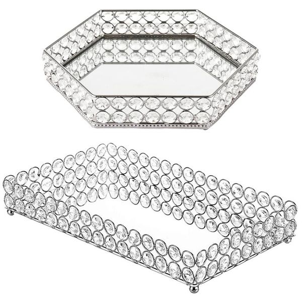 pcs crystal rectangle cosmetic tray jewelry trinket organizer mirror decorative tray,(silver) kitchen storage & organization
pcs crystal rectangle cosmetic tray jewelry trinket organizer mirror decorative tray,(silver) kitchen storage & organization