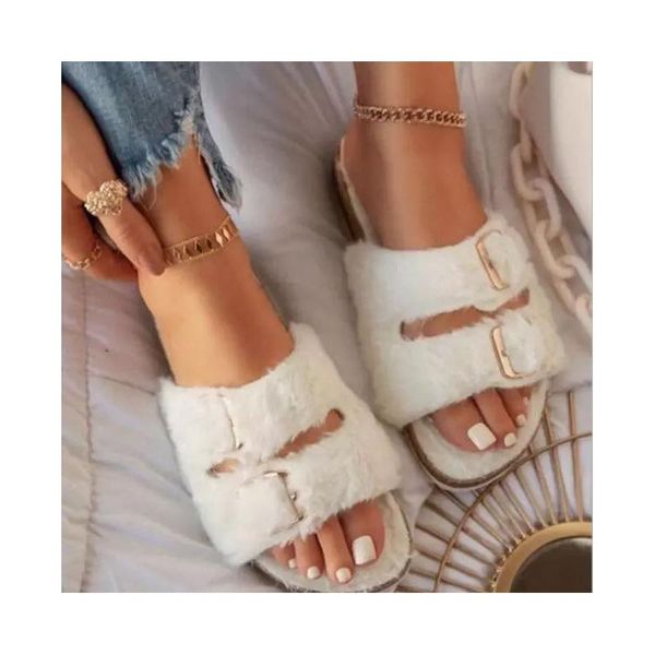 winter furry metal buckle flat slippers comfortable and versatile large size ladies wholesale, Black
winter furry metal buckle flat slippers comfortable and versatile large size ladies wholesale, Black