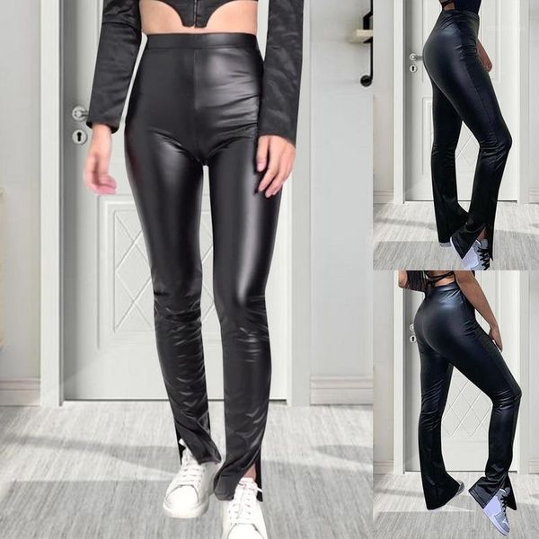 women faux leather pant pockets straight trousers autumn elegant high waist office lady slim vintage leisure pants women's & capris, Black;white
women faux leather pant pockets straight trousers autumn elegant high waist office lady slim vintage leisure pants women's & capris, Black;white